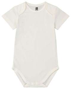 Body bébé blanc manches courtes - Hema - Coton biologique (du 1 au 18 mois)