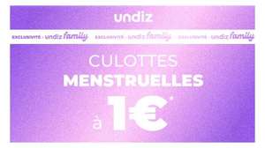 [Undiz Family] Culotte menstruelle pour 1€ le 8 mars - Sélection de magasins