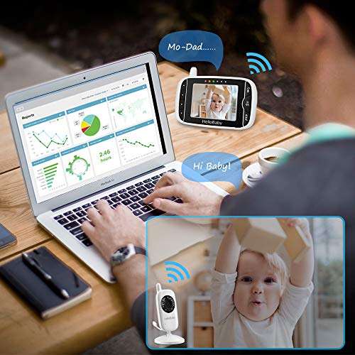 Babyphone vidéo 3,2" HelloBaby HB32 - surveillance de la température (Vendeur tiers - via coupon)