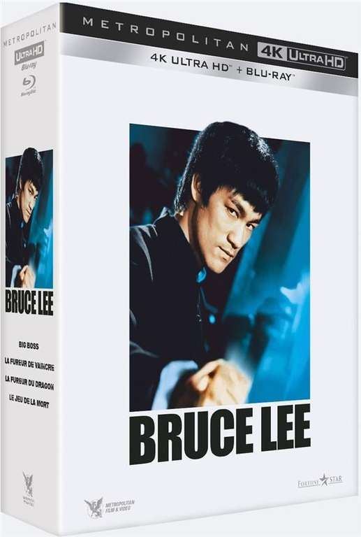 Coffret Blu-Ray 4K UHD + Blu-Ray Bruce Lee : Big Boss + La Fureur de Vaincre + La Fureur du Dragon + Le Jeu de la Mort (via remise panier)