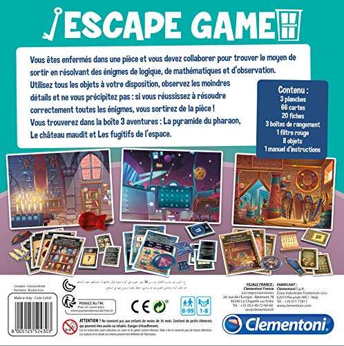 Jeu de Société Escape Game Clementoni