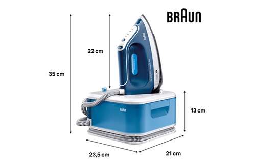 Centrale vapeur Braun IS2565BL Carestyle Compact Pro - Bleu