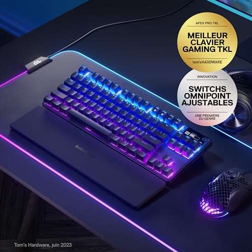 Clavier gaming sans fil à switch magnétique Steelseries Apex Pro TKL  wireless (AZERTY) –
