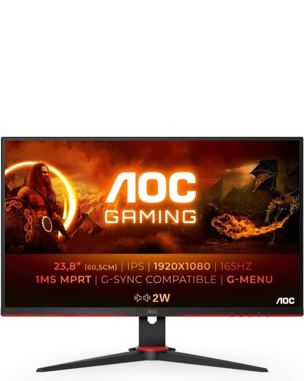 AOC 24G2SE 24 Class Full HD 165Hz Gaming Monitor, AMD Freesync Premium,  Xbox PS5 Switch, 3-Year Zero-Bright-dot