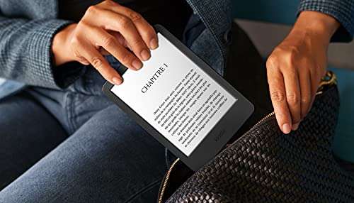 Liseuse 6" Kindle (2022) - Léger et compact, Écran haute résolution 6" 300 ppp, Noir ou Bleu (Sans Pub à 94.99€)