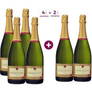 Lot de 6 bouteilles de champagne Georges Clément Brut Tradition - 6x75cl