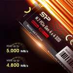 SSD interne M.2 NVMe 4.0 Silicon Power SP UD90 - 2 To, Jusqu'à 5000-4800 Mo/s (Vendeur tiers)