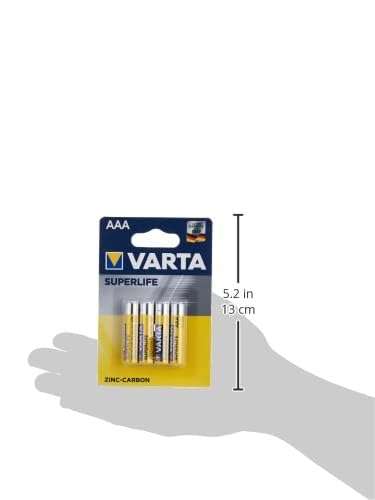 Lot de 4 Piles Rechargeables AAA Varta 800 mAh (ou AA 2100 mah à 3.99€) –