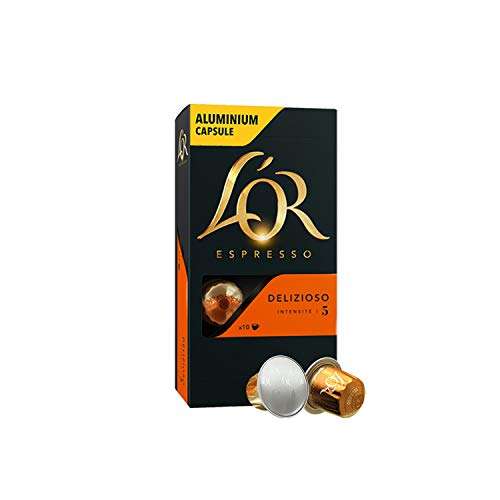 10 Paquets de 10 capsules de café L'Or Espresso Café Delizioso Intensité 5 - compatibles Nespresso*(avec abonnement)