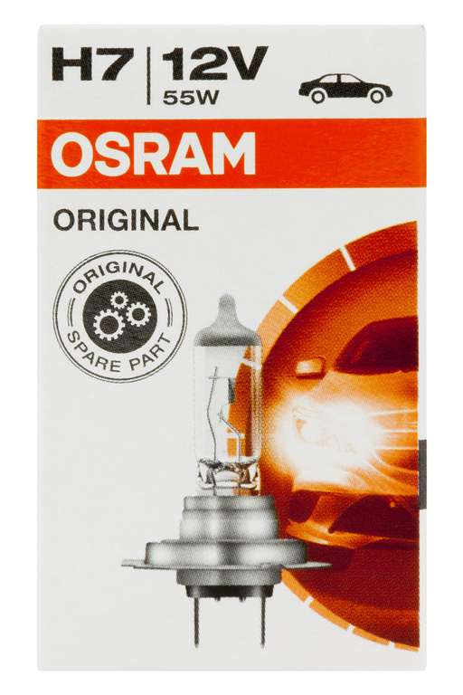 Lampe Halogene Osram os64210 - Filtre UV H7 12V 55W PX26d, Orange, Boîte pliante