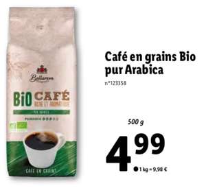 Café en grains bio pur Arabica Bellarom - 500g