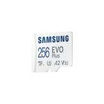 Carte mémoire microSDXC Samsung Evo Plus (2021) - 256 Go, U3, A2, V30 + Adaptateur SD