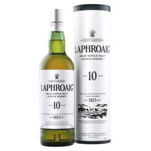 Bouteille de Whisky Laphroaig 10 ans d'âge, 70cl (via 7.49€ sur Carte Fidélité et 10€ en BA - Sélection de Drives Villabé, Evry...)