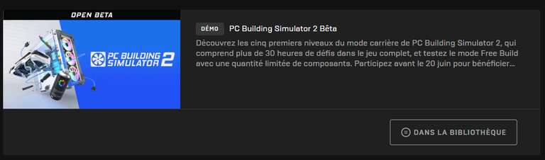 Accès gratuit à la bêta ouverte du jeu PC Building Simulator 2 sur PC (Dématérialisé)