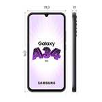 Smartphone 6.6" Samsung Galaxy A34 128 Go + chargeur rapide