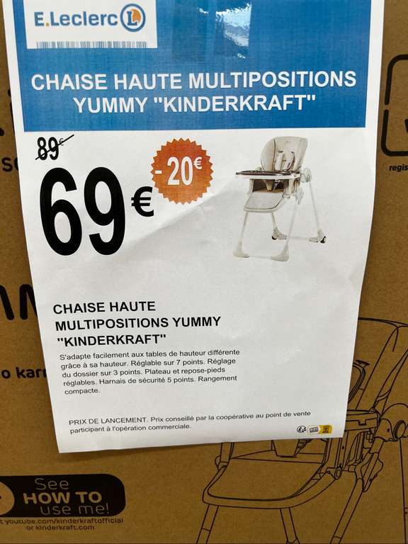 Chaise haute multifonctions Kindercraft - Olivet (45)