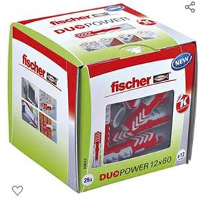 Sélection de boîtes de chevilles Fischer en promotion - Ex : 25 chevilles bi-matière et multi-matériaux DuoPower (12x60)