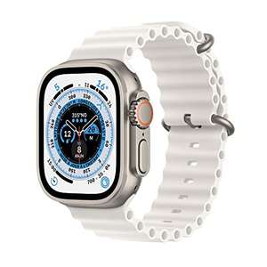 Montre connectée Apple Watch Ultra (GPS + Cellular, 49mm) - Boîtier en Titane avec Bracelet Océan Blanc