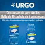 Boîte de 10 sachets de 2 compresses Compresses de gaz stériles Urgo - 7,5cm x 7,5cm (via coupon et abonnement)