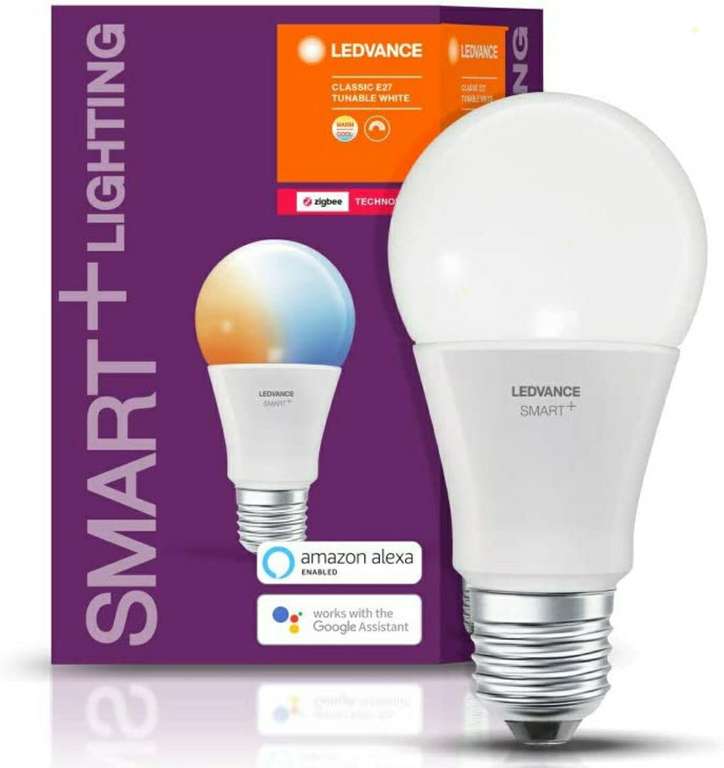 Ampoule LED connectée Ledvance ZigBee SMART+ - Classic variation de blanc, 8.5W, E27