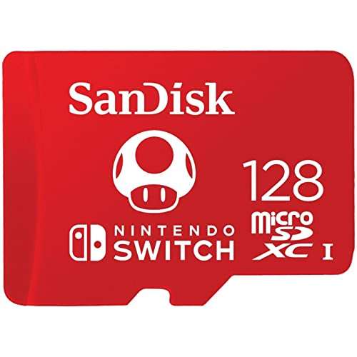 Carte mémoire microSDXC UHS-I SanDisk (compatible Nintendo Switch) - 128 Go