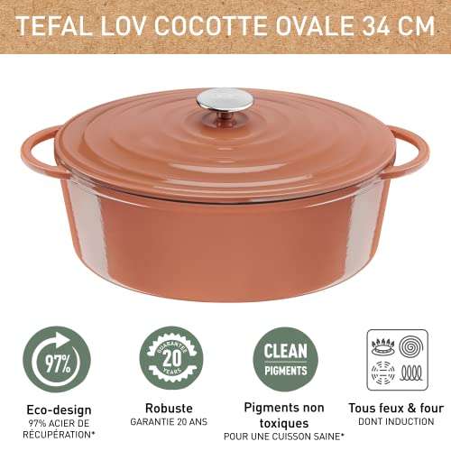 Cocotte ovale Tefal Lov - 34 x 26 cm