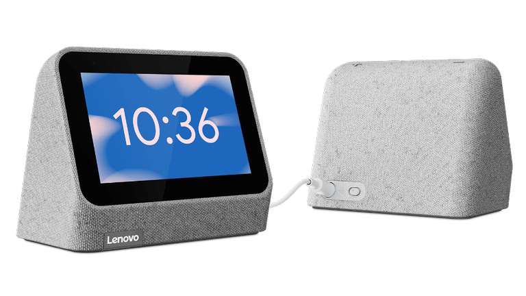 Enceinte sans fil 4" Lenovo Smart Clock 2 - Bluetooth, tactile, LED, Google assistant (Retrait magasin uniquement)