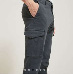Pantalon cargo droit poches côtés - Vert kaki