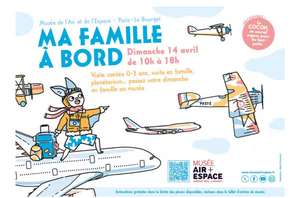 Animations gratuites dès l'achat d'un billet au musée de l'Air et de l'Espace - Evénement "Ma famille à bord" le 14 avril