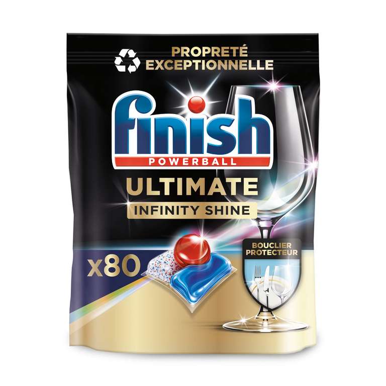 Pastilles Lave-Vaisselle Finish Ultimate Infinity Shine - 80 lavages