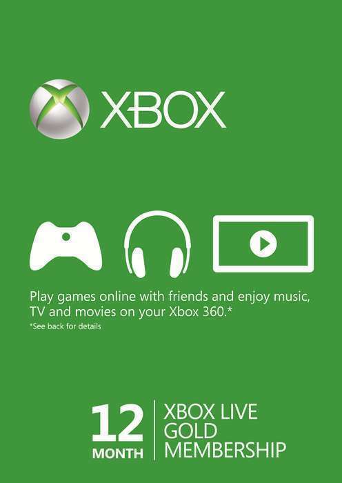 Abonnement Xbox Live Gold 12 mois - Compte Français / Europe (Dématérialisé)