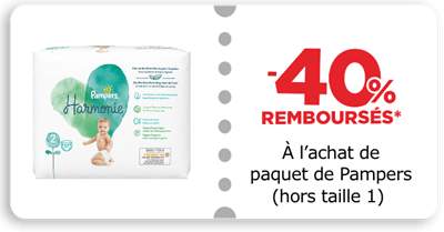 Mega-pack de couches Pampers baby-dry - Taille 5 (via 25.52€ sur carte  fidélité + 6€ BDR) - Magasins Participants –