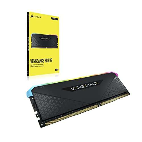 Kit Mémoire RAM Corsair Vengeance RGB RS (CMG16GX4M2D3600C18) - 16 Go (2 x 8 Go), DDR4, 3600 MHz, CL18