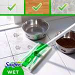 Kit de démarrage Swiffer -1 balai + 8 lingettes sèches pour sols + 3 lingettes humides