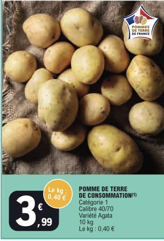 Sachet de Pommes de Terre - 10 kg, Catégorie 1, Variété Agata