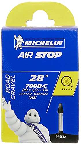 2 chambres à air de Vélo Michelin A2 Airstop 25/32X622/635 - Pr 40Mm