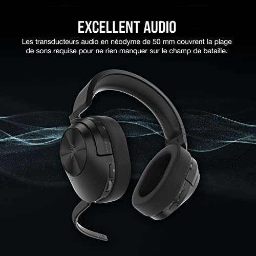 [Prime] Casque Gaming filaire Corsair HS55 - Son Surround Dolby Audio 7.1, Microphone Omnidirectionnel