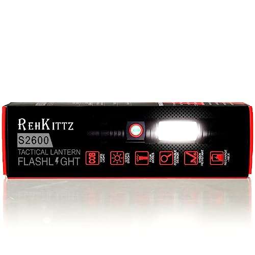 Lampe Torche de Poche Rehkittz - 2000 Lumens, LED, USB (Vendeur Tiers - Via coupon)