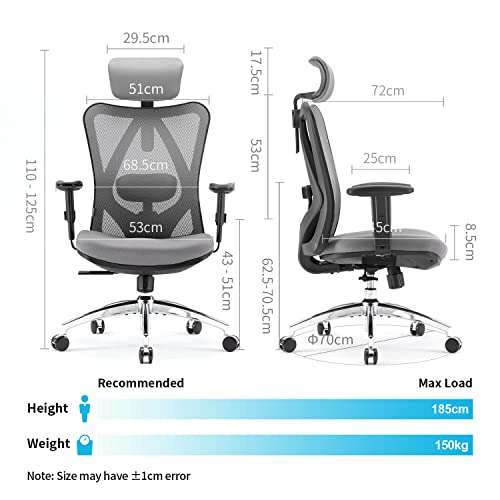 Chaise de bureau ergonomique Sihoo - plusieurs coloris (vendeur tiers)