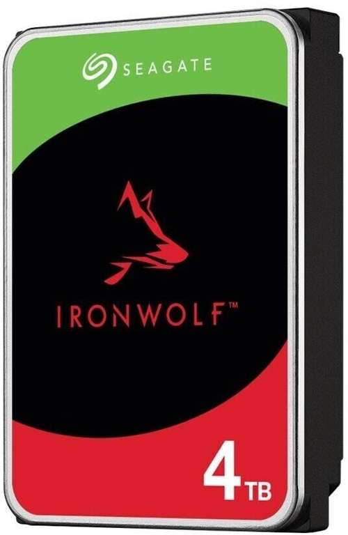 Disque dur interne 3.5" Seagate IronWolf NAS (ST4000VN006) - 4 To, CMR, 5400 tours/min, Cache 256 Mo (+ 4.24€ en RP)