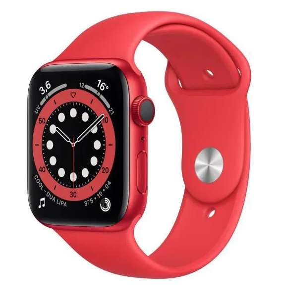 Montre connectée Apple Watch Series 6 (GPS + Cellular) - 44 mm, bracelet Sport, rouge