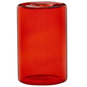 Sélection d'articles en promotion - Ex : Lot de 2 vases en verre - Rouge (Hauteur : 10cm)