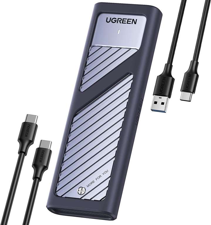 Boîtier SSD M.2 NVMe UGREEN - USB 3.2 Gen 2, 10 Gbps, UASP / Trim, 2 Câbles fournis (Vendeur tiers)