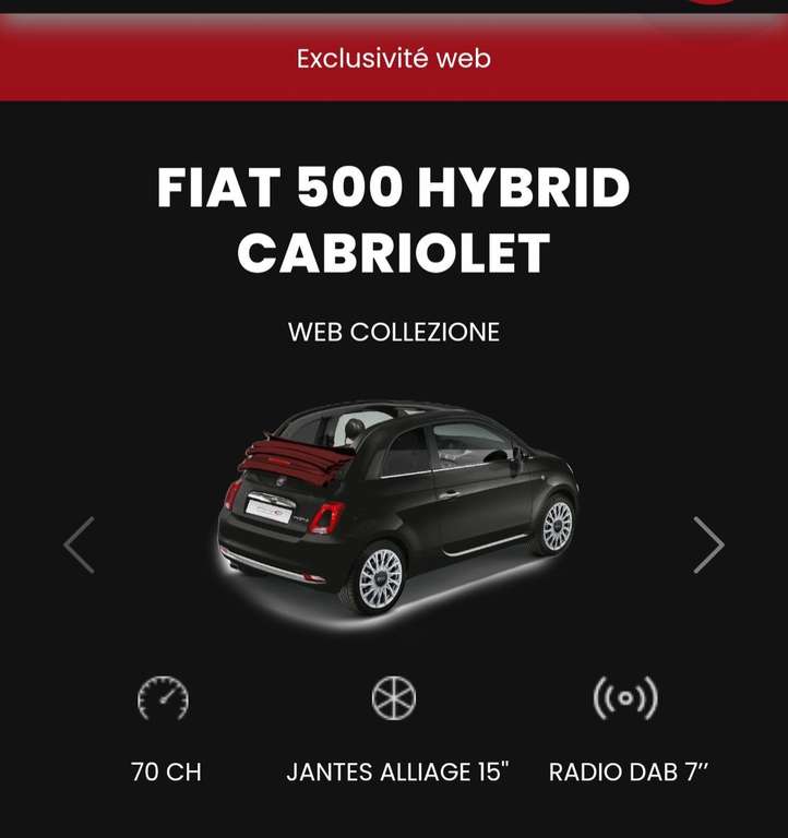 Voiture Fiat 500 Web collezione (fiat.com)