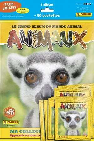 Sélection de packs Panini en promotion - Ex: Pack loisirs animaux, 1 album + 50 pochettes