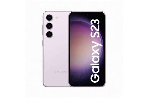 Smartphone 6.1" Samsung Galaxy S23 5G - 128 Go, lavande (Via 150€ d'ODR + 70€ de bonus reprise)