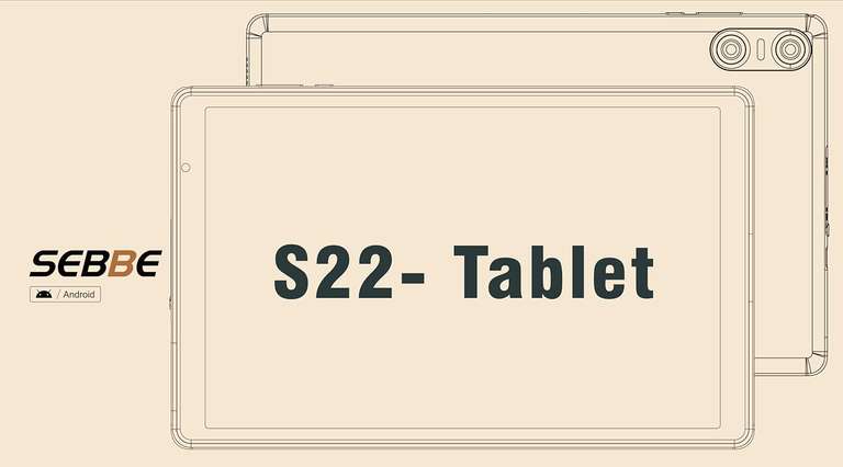 Tablette SEBBE Android 11, 2023 tablettes 2 en 1, écran HD 10,36 pouces,  2,0 GHz