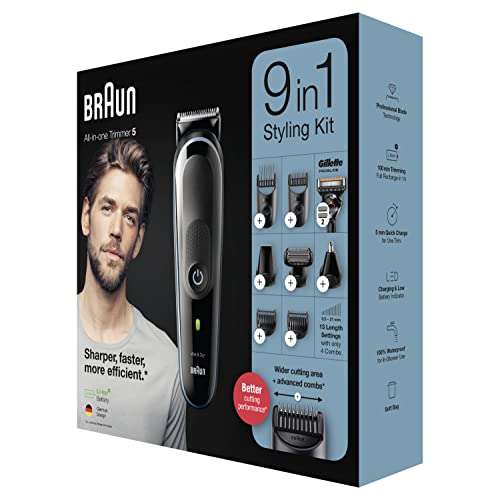 [Prime] Tondeuse électrique à barbe 9-en-1 pour Homme Braun 5 Tout-En-Un (MGK5445)