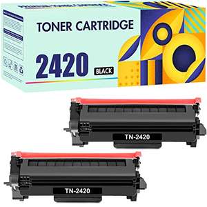 Lot de 2 toners TN2420 / TN2410 pour imprimante Brother (Vendeur Tiers)
