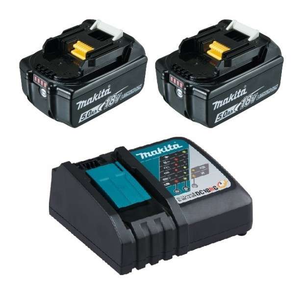 Pack sans fil 18V Makita DLX2127TJ - Perceuse DDF482 + Visseuse à chocs DTD152 - 2 batteries 5.0 Ah, coffret Makpac, Chargeur